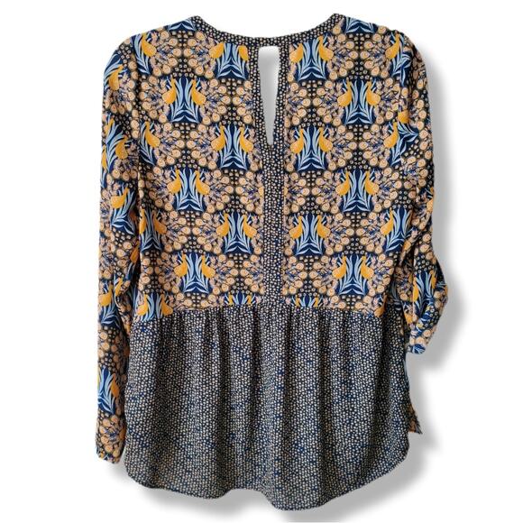 Daniel Rain DR2 Women Boho Floral Tunic Top M Colorful Classic Career Casual NEW - Picture 7 of 10